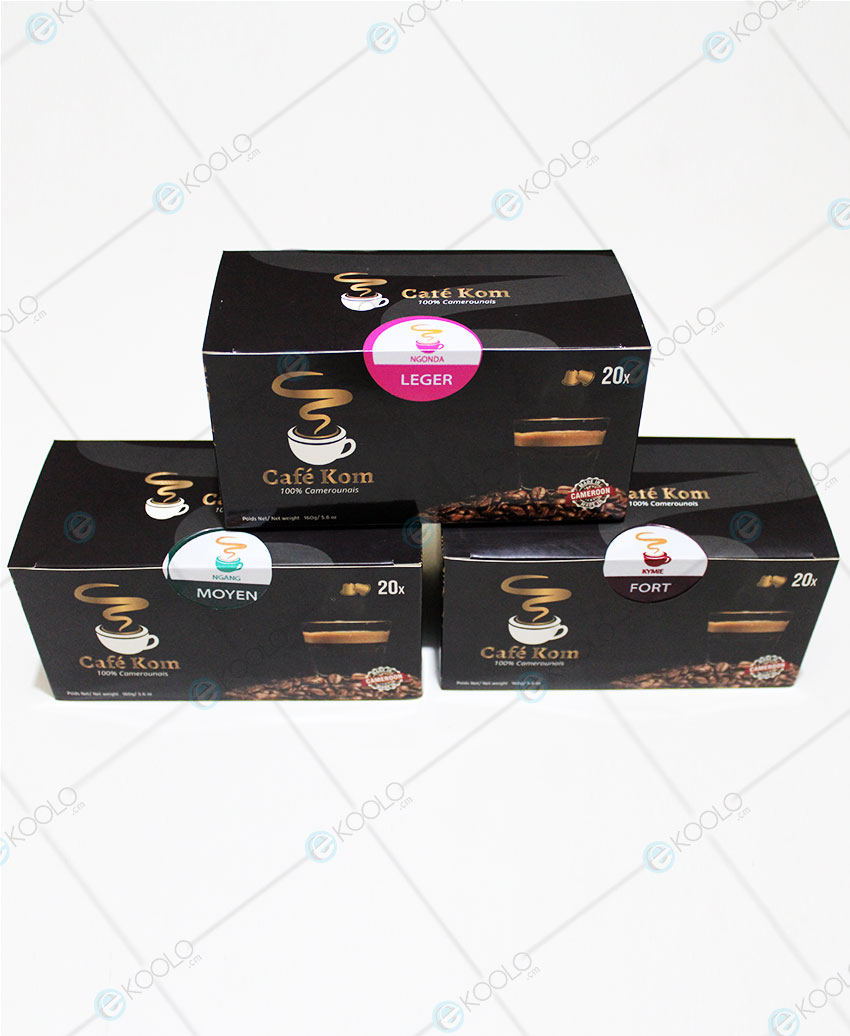 CAFÉ KOM 250g 3 boites de 20 capsules